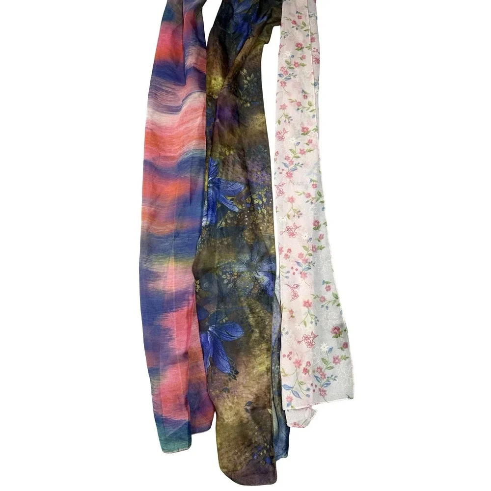 Vintage Sheer Scarf Lot Boho Coquette Cottagecore Y2K Bag Charm Accessories